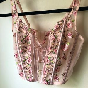 Floral Victoria Secret Corset Top
